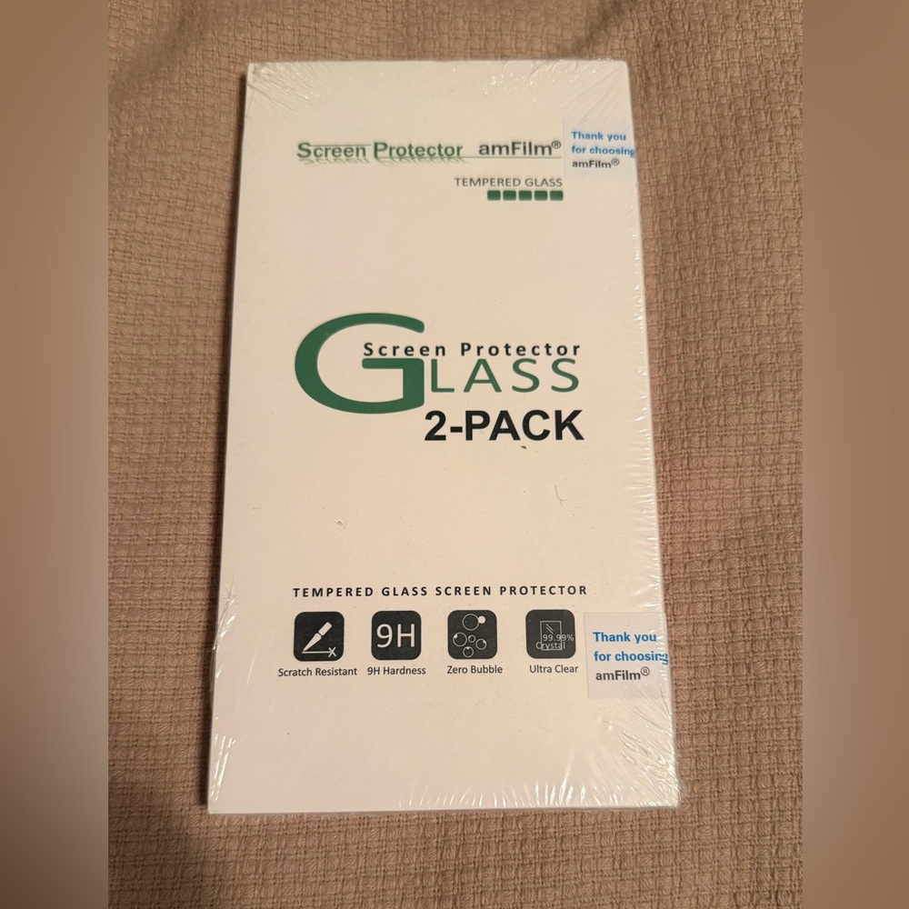 Brand New amFilm Tempered Glass Screen Protector 2-Pack